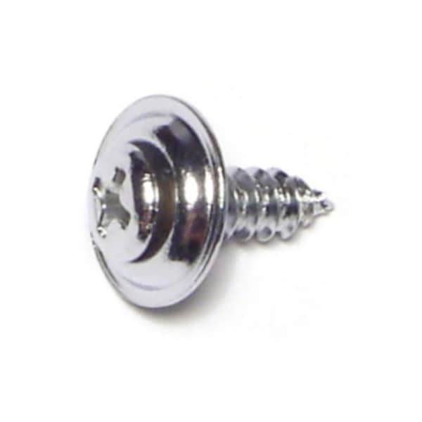 Midwest Fastener Sheet Metal Screw, #8 x 5/8 in, Chrometint Steel Oval Head Phillips Drive, 20 PK 64061 - main